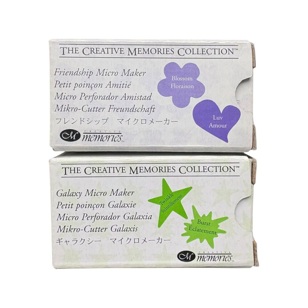 FRIENDSHIP & GALAXY Creative Memories Micro Maker Punch * NEW Paper Punches x2